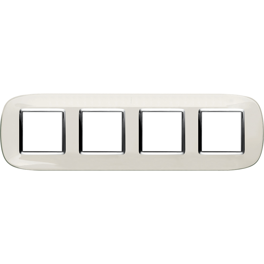 BTICINO - HB4802/4DB Elliptical cover plate 4х2 modules - white liquid