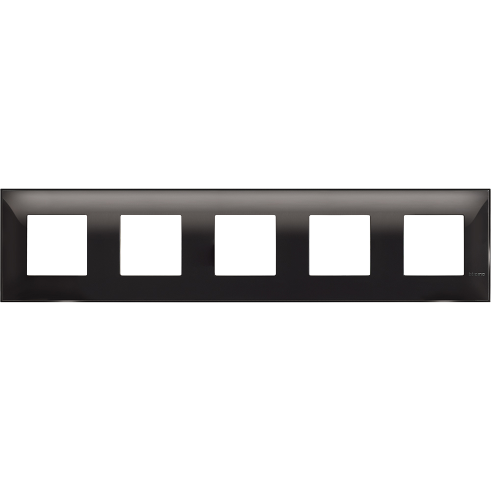 BTICINO - R4802M5BC cover plate - 2+2+2+2+2 horizontal/vertical installation modules - Black