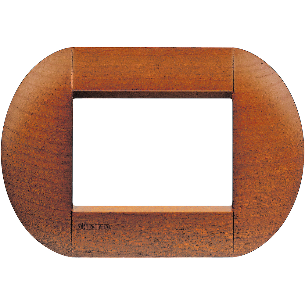 BTICINO - LNB4803LCA Round cover plate 3 modules - cherry