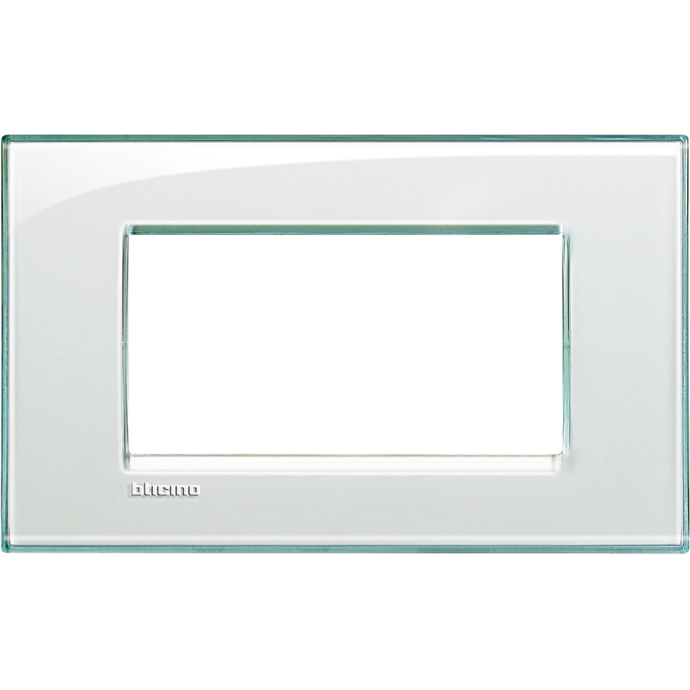 BTICINO - LNA4804KA Square cover plate 4 modules - acquamarine -technopolymer