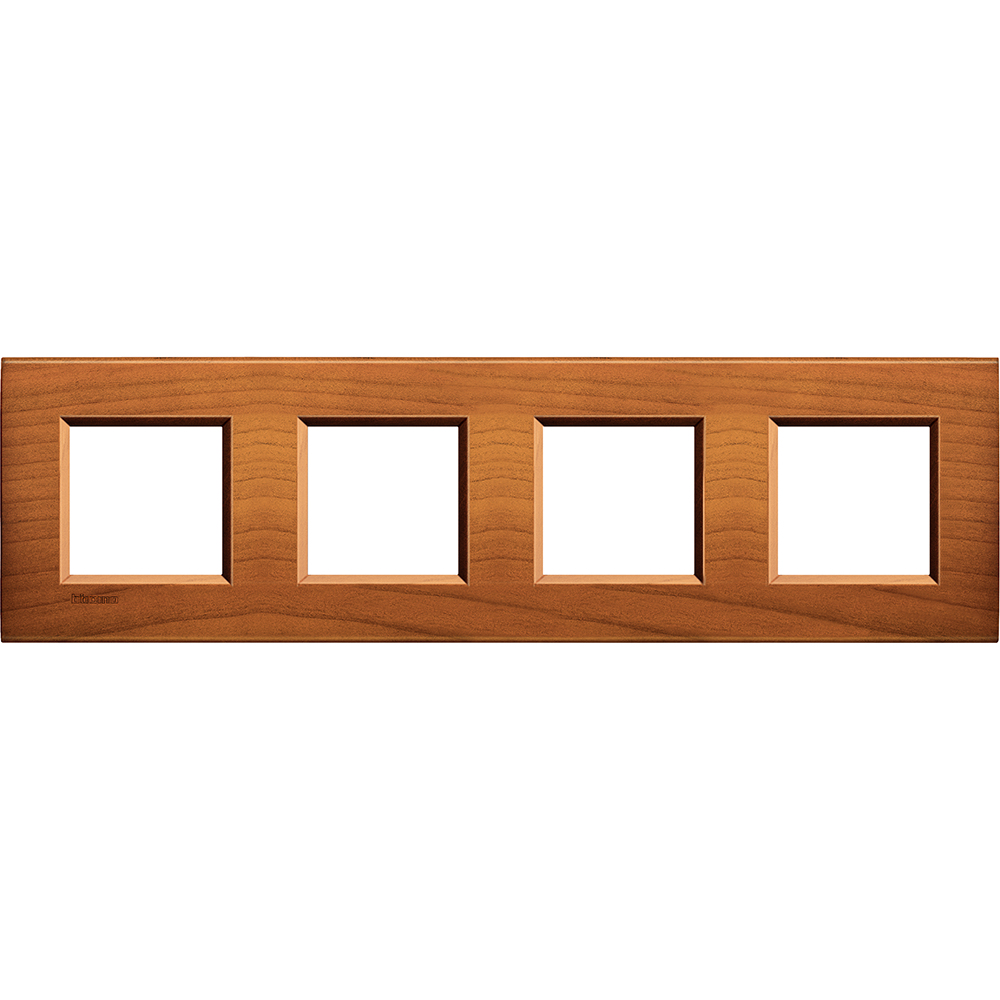 BTICINO - LNA4802M4LCA Четворна рамка 4х2М Cherrywood дърво правоъгълна Livinglight