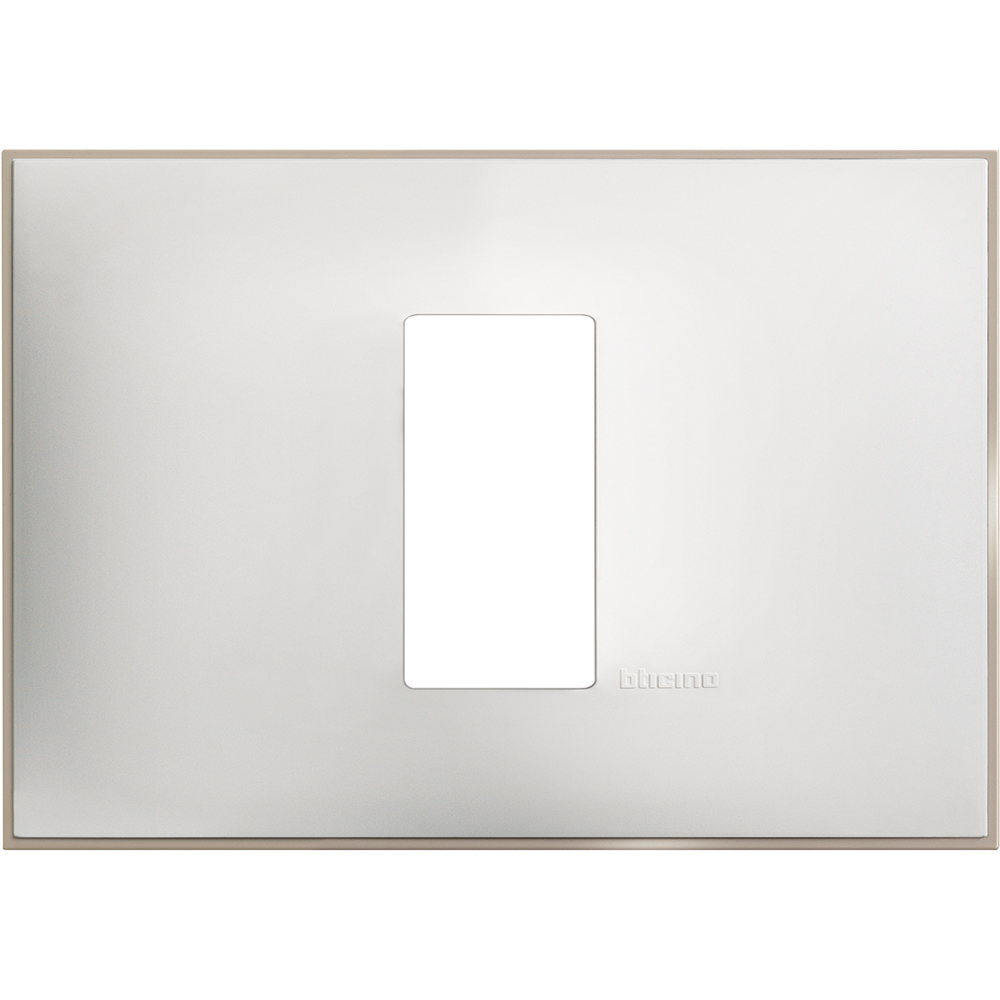 BTICINO - R4803M1WS cover plate - 1 centered module - White satin