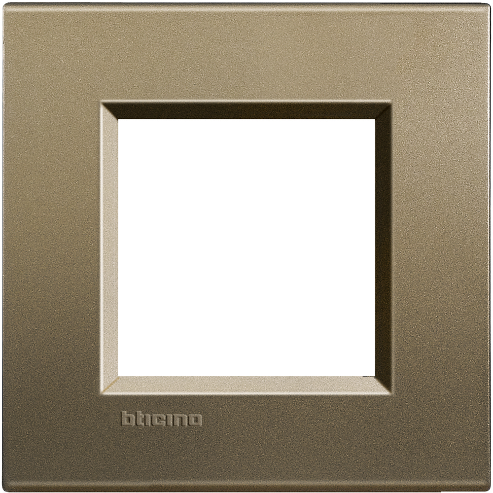 BTICINO - LNA4802SQ Рамка 2М Square правоъгълна метална Livinglight