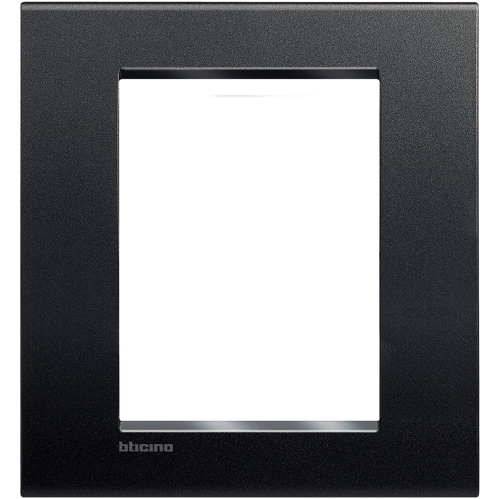 BTICINO - LNA4826AR Square cover plate 3+3 modules - anthracite - material: technopolymer