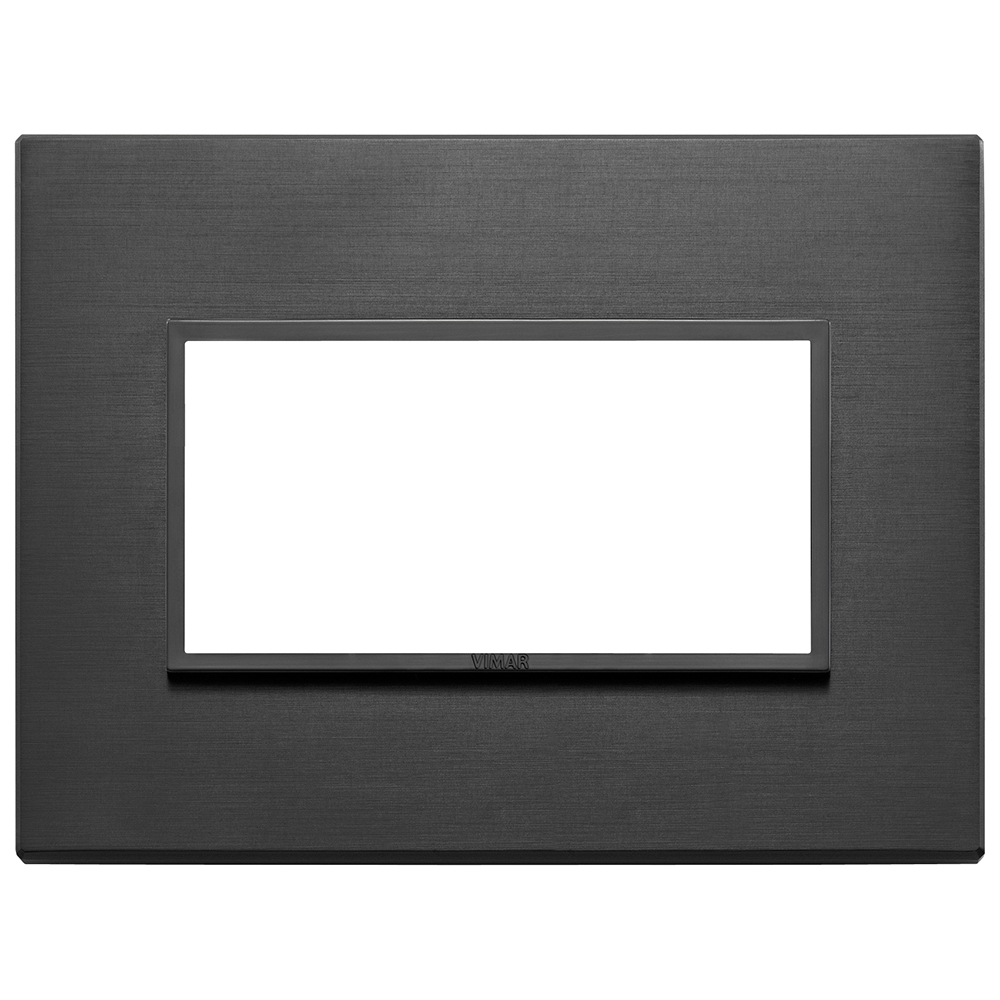 VIMAR - 21654.18 - Plate 4M aluminium total black