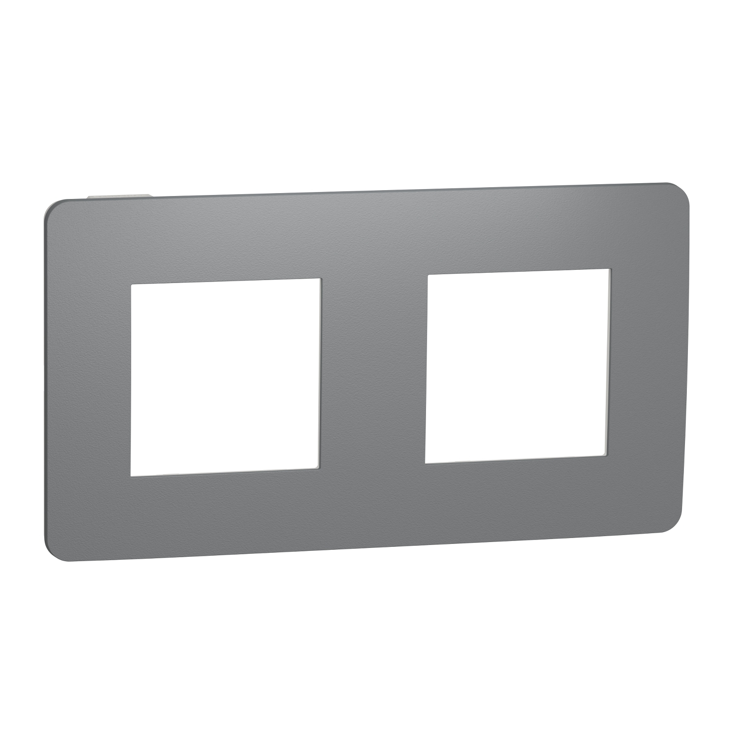 SCHNEIDER ELECTRIC - NU280421 cover frame - 2 gangs - 2 x 2 modules - dark grey/ white