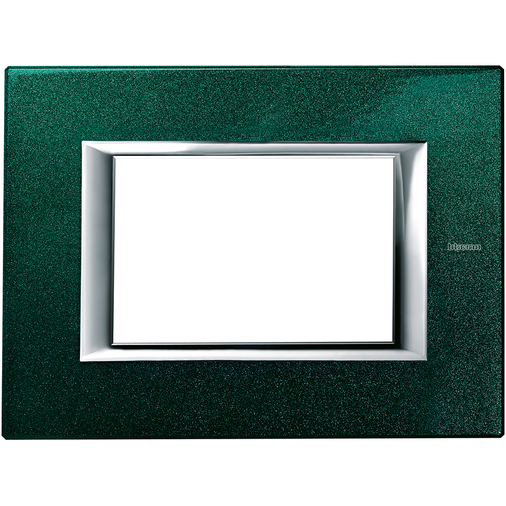 BTICINO - HA4803VS Rectangular cover plate 3 modules - green Sevres 