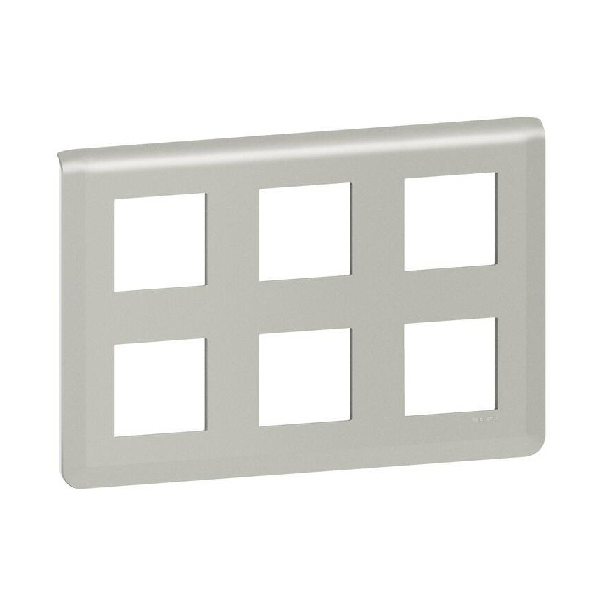 LEGRAND - 0 788 32 Plate Mosaic - 2 x 3 x 2 modules - alu 79332L