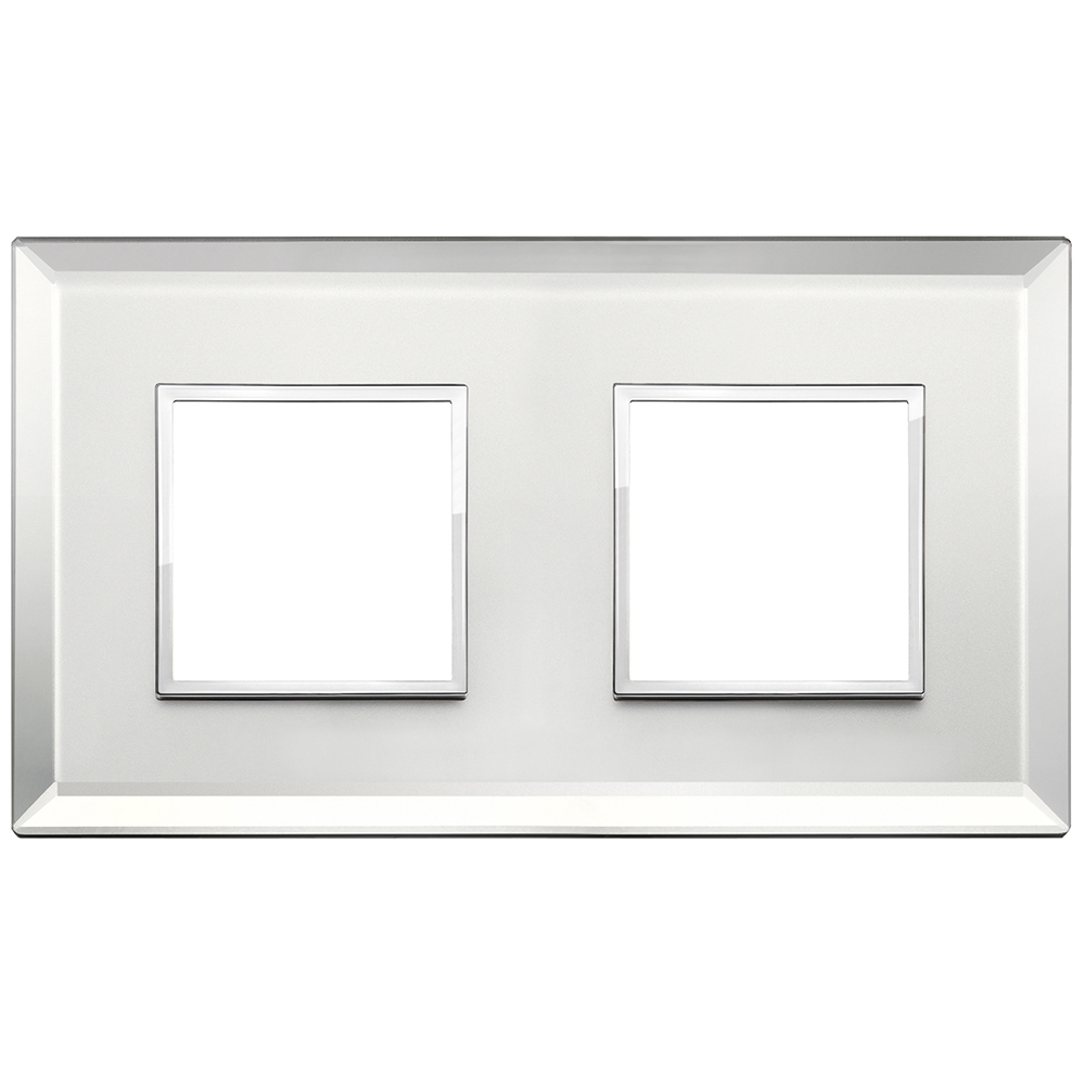 VIMAR - 21643.72 - Plate 4M (2+2) 71mm silver ice