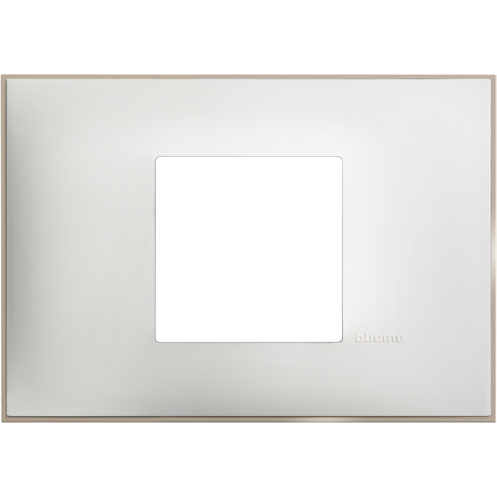 BTICINO - R4819WS cover plate - 2 centered module - White satin