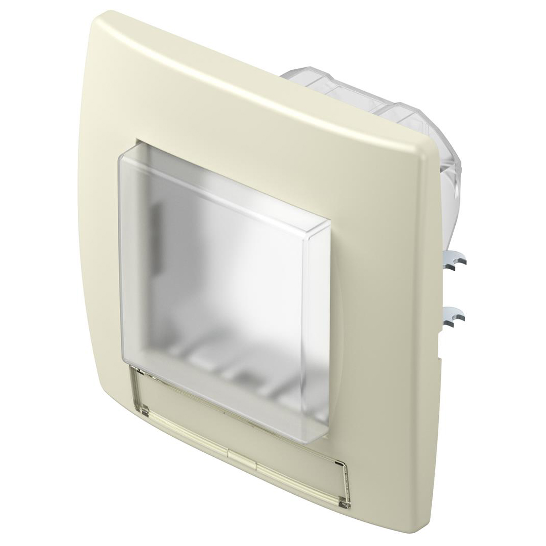 TEM - CM22IW Frame 2M IP44 for switches, color Ivory gloss