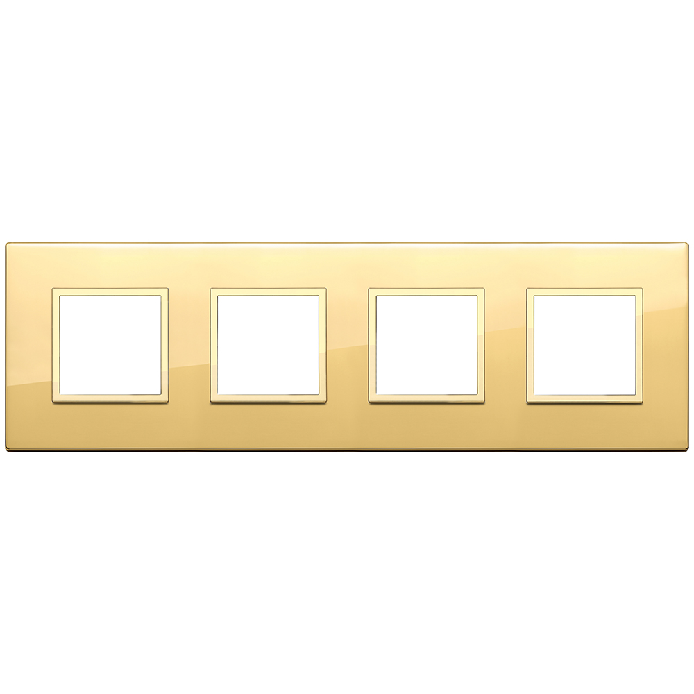 VIMAR - 21669.G09 - Plate 8M (2+2+2+2) 71mm polished gold