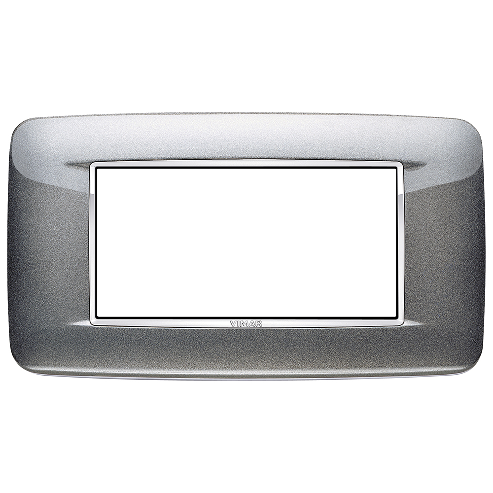 VIMAR - 20684.C09 - Eikon Chrome Round Рамка 4М италиански стандарт Metallic Atlantic grey