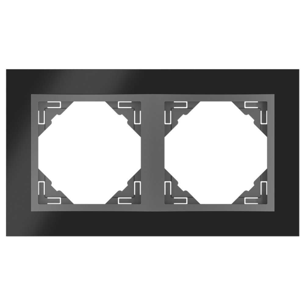 EFAPEL - 90920 TQS Двойна рамка никел/сив LOGUS 90 Metallo
