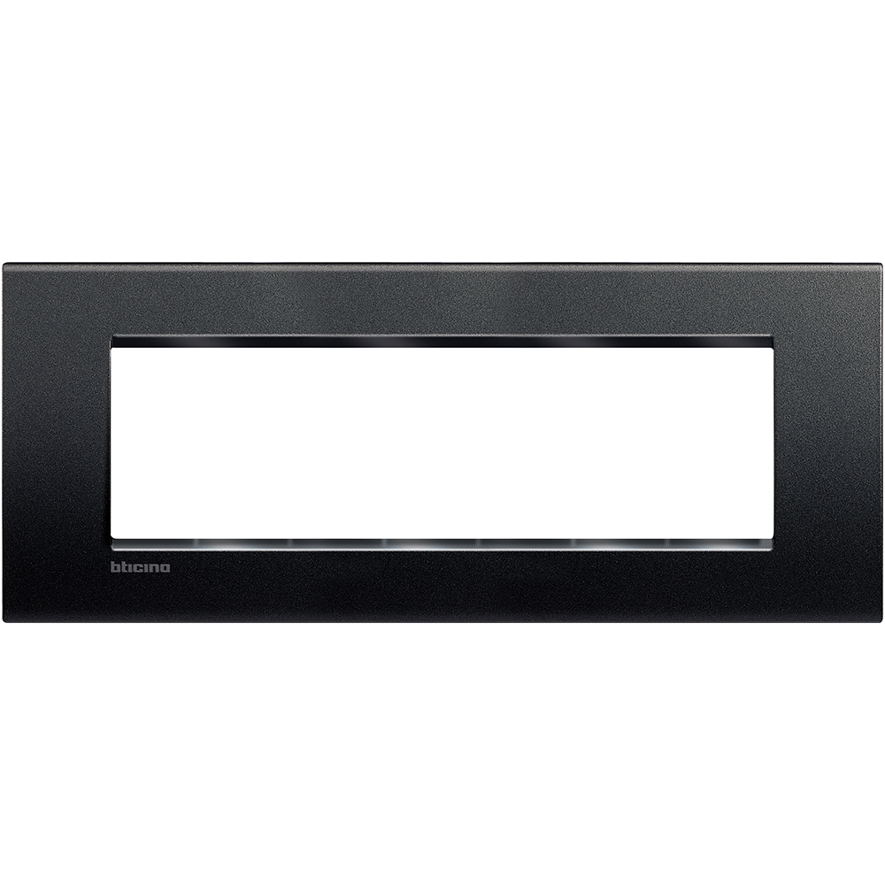 BTICINO - LNA4807AR Square cover plate 7 modules - anthracite