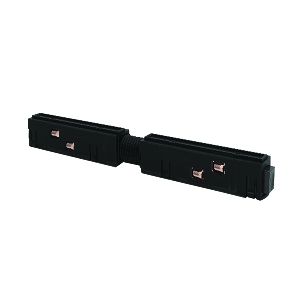ACA LIGHTING - MADJB MATTE BLACK ADJUSTABLE ELECTRICAL CONNECTOR FOR MAGNETIC TRACK 48V DC