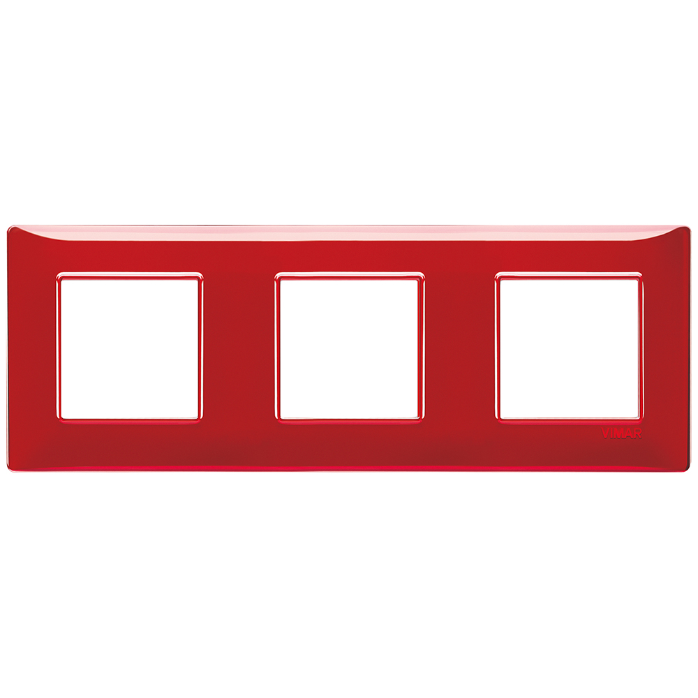 VIMAR - 14644.51 - Plate 6M (2+2+2) 71mm Reflex ruby