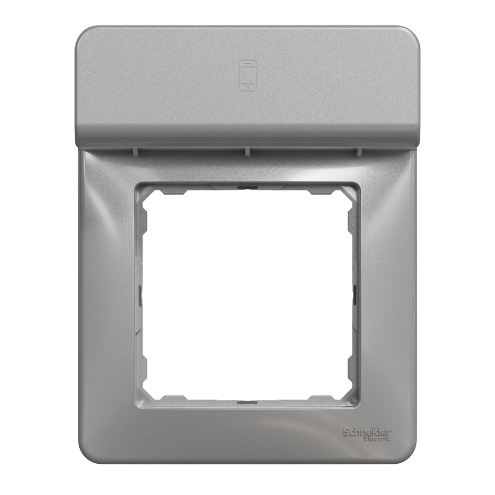 SCHNEIDER ELECTRIC - SDD313809 Sedna Design- 1-gang frame with mobile phone stand - aluminium