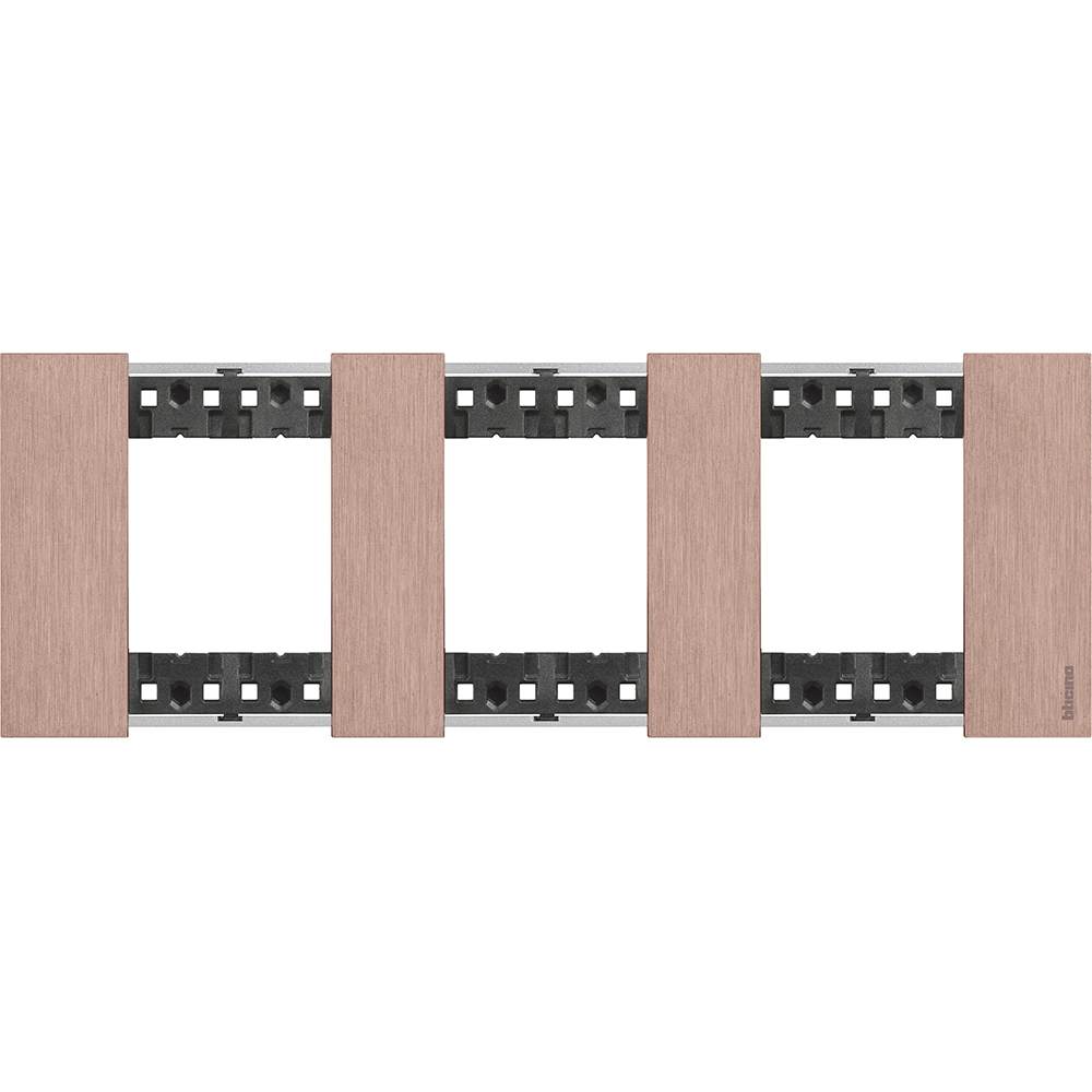BTICINO - KA4802M3ZM 2+2+2  modules Living Now cover plate - copper
