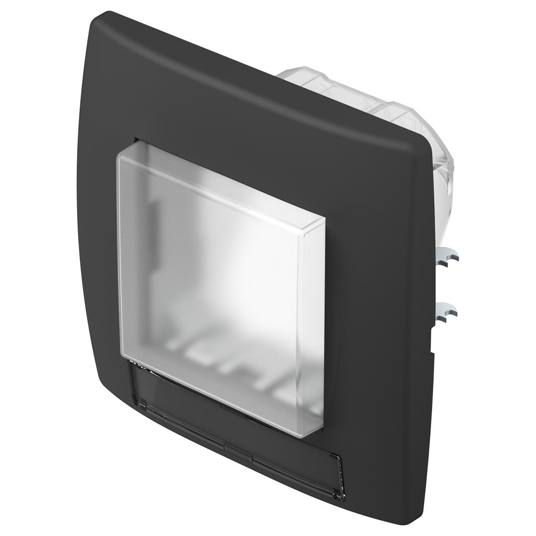 TEM - CM22SB Frame 2M, IP44 for switches, color Black matt, Modul