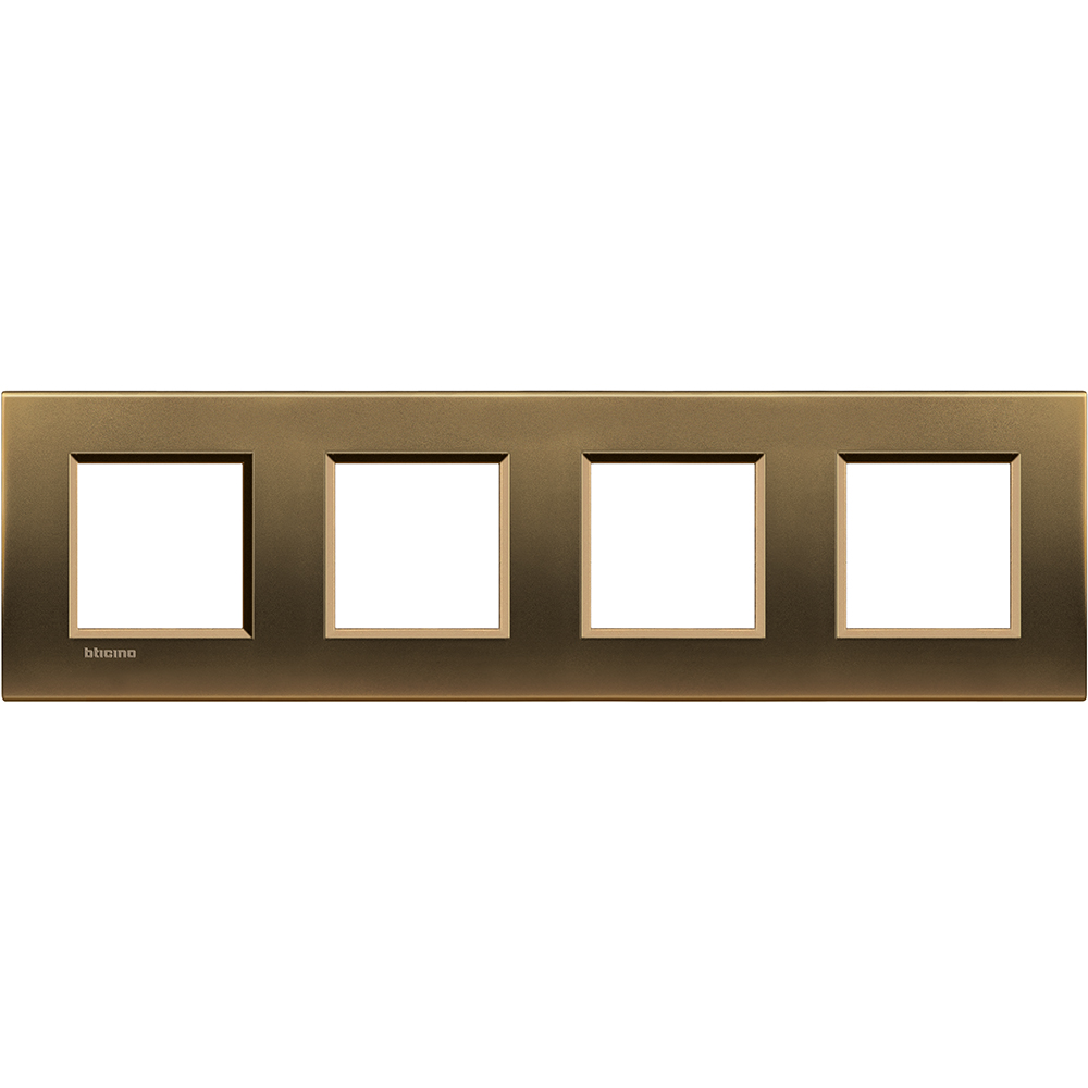 BTICINO - LNA4802M4BZ Square cover plate 4х2modules - Bronze
