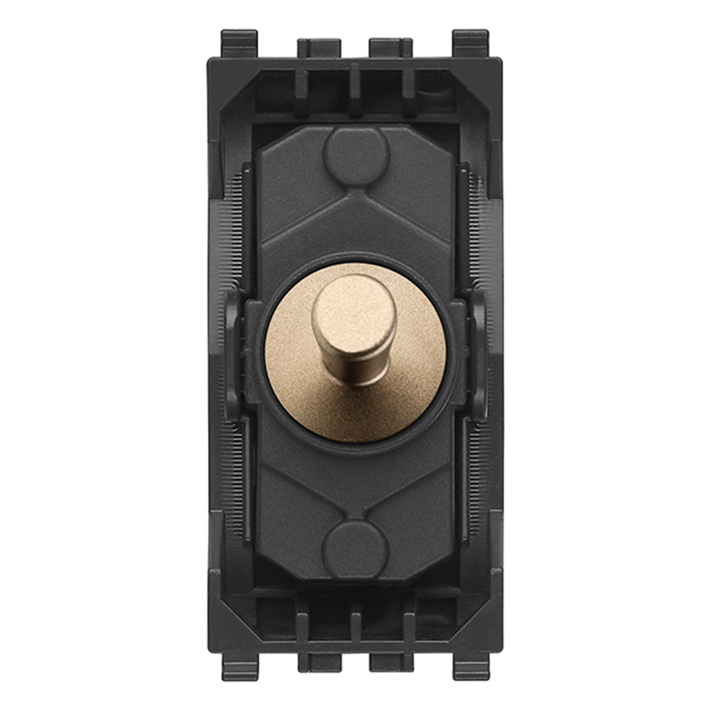 VIMAR - 2P 10A 2-way push butt.Vintage satingold - 22061.88