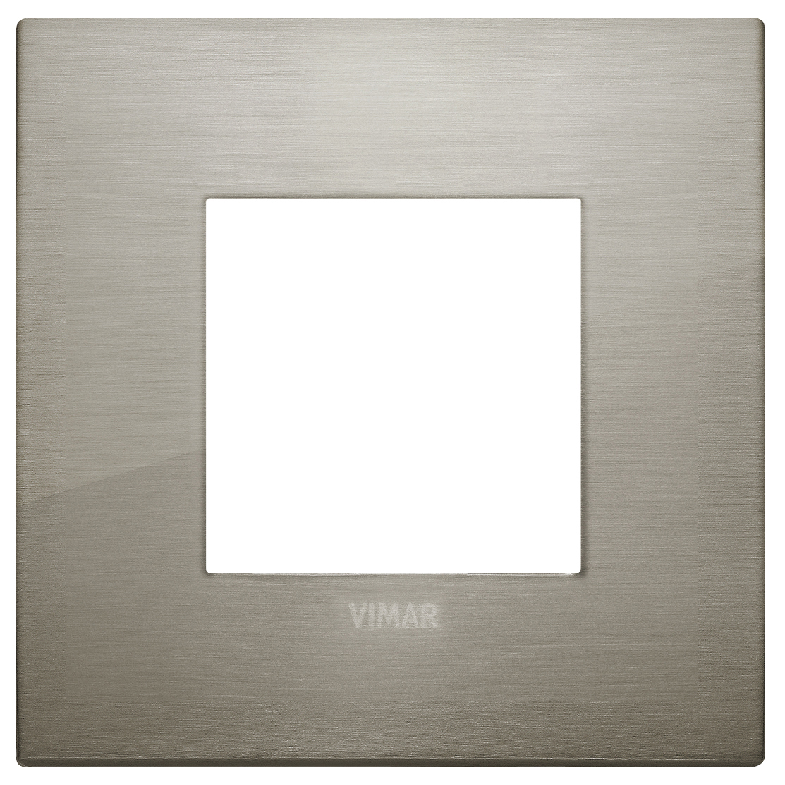 VIMAR - 19642.08 - Classic plate 2M metal brushed inox