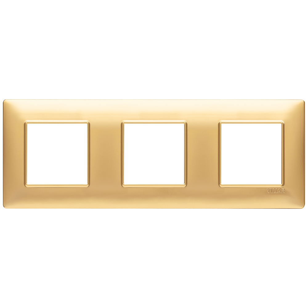 VIMAR - 14644.25 - Plate 6M (2+2+2) 71mm techn.matt gold