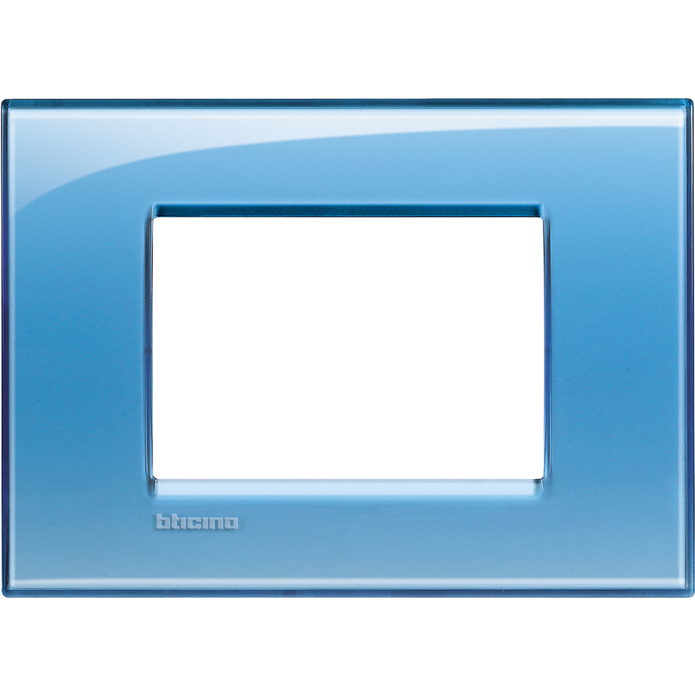 BTICINO - LNA4803AD Square cover plate 3 modules - blue deep 