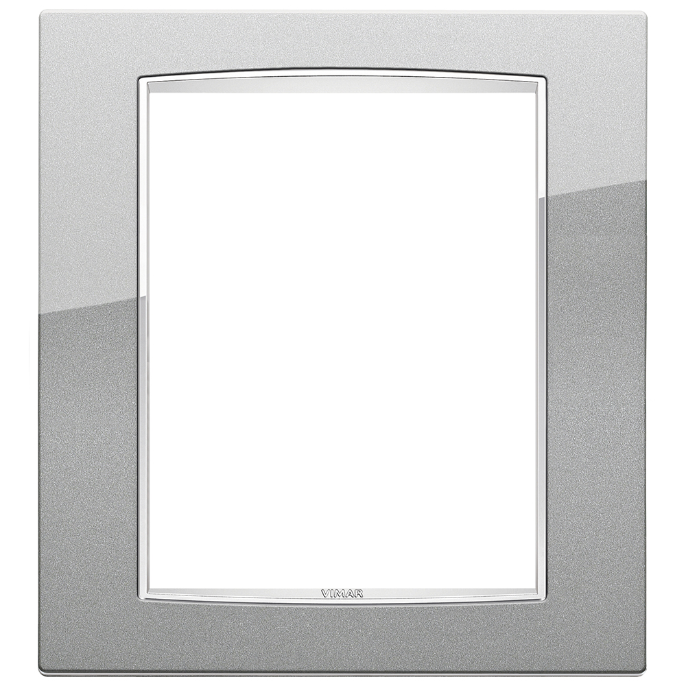 VIMAR - 20668.C10 - Eikon Chrome Рамка 8М италиански стандарт Metallic silver