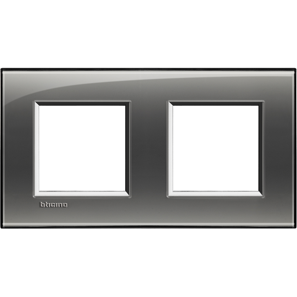 BTICINO - LNA4802M2KF Square cover plate 2х2modules -London fog-technopolymer