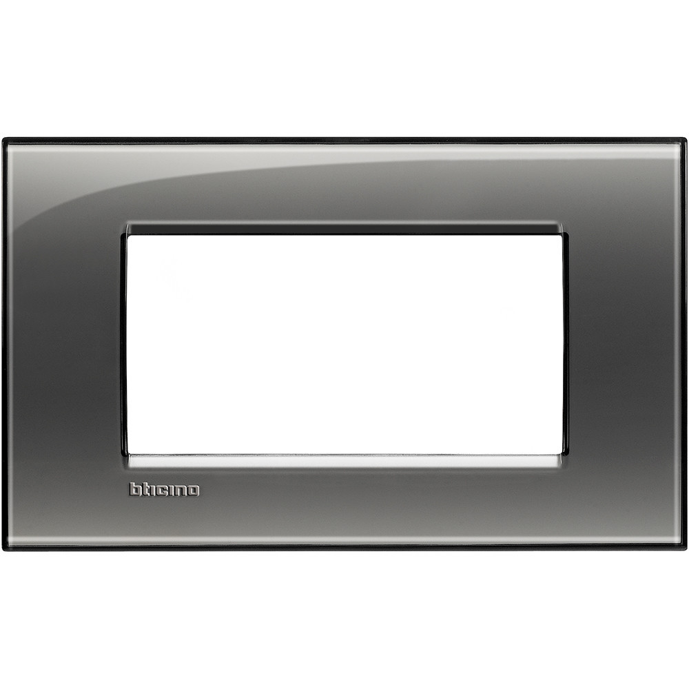 BTICINO - LNA4804KF Square cover plate 4 modules - London smoke