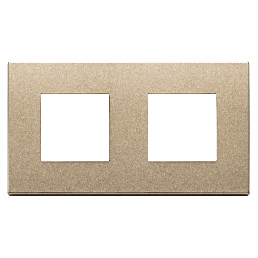 VIMAR - Plate 4M (2+2)x71mm metal satin gold - 22643.88