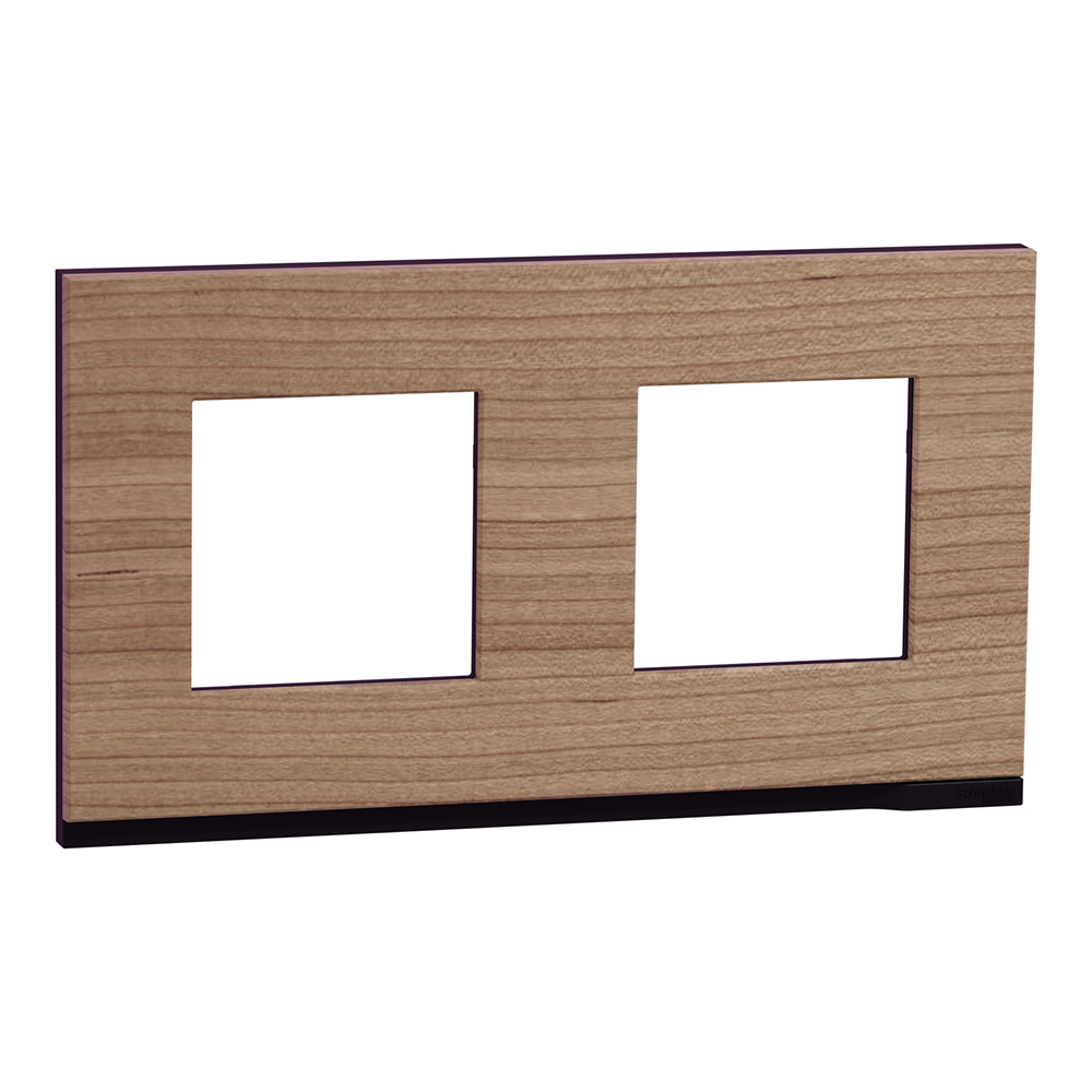 SCHNEIDER ELECTRIC - NU600484 cover frame - 2 gangs - 2 x 2 modules - oak