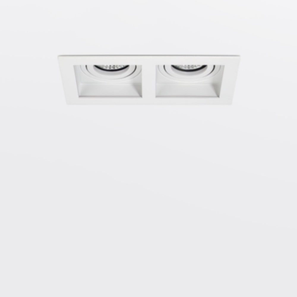POLARIS LIGHTING - DOWNLIGHT CARDAN MINI DOUBLE 185/32/100mm GU10 White 1054-2