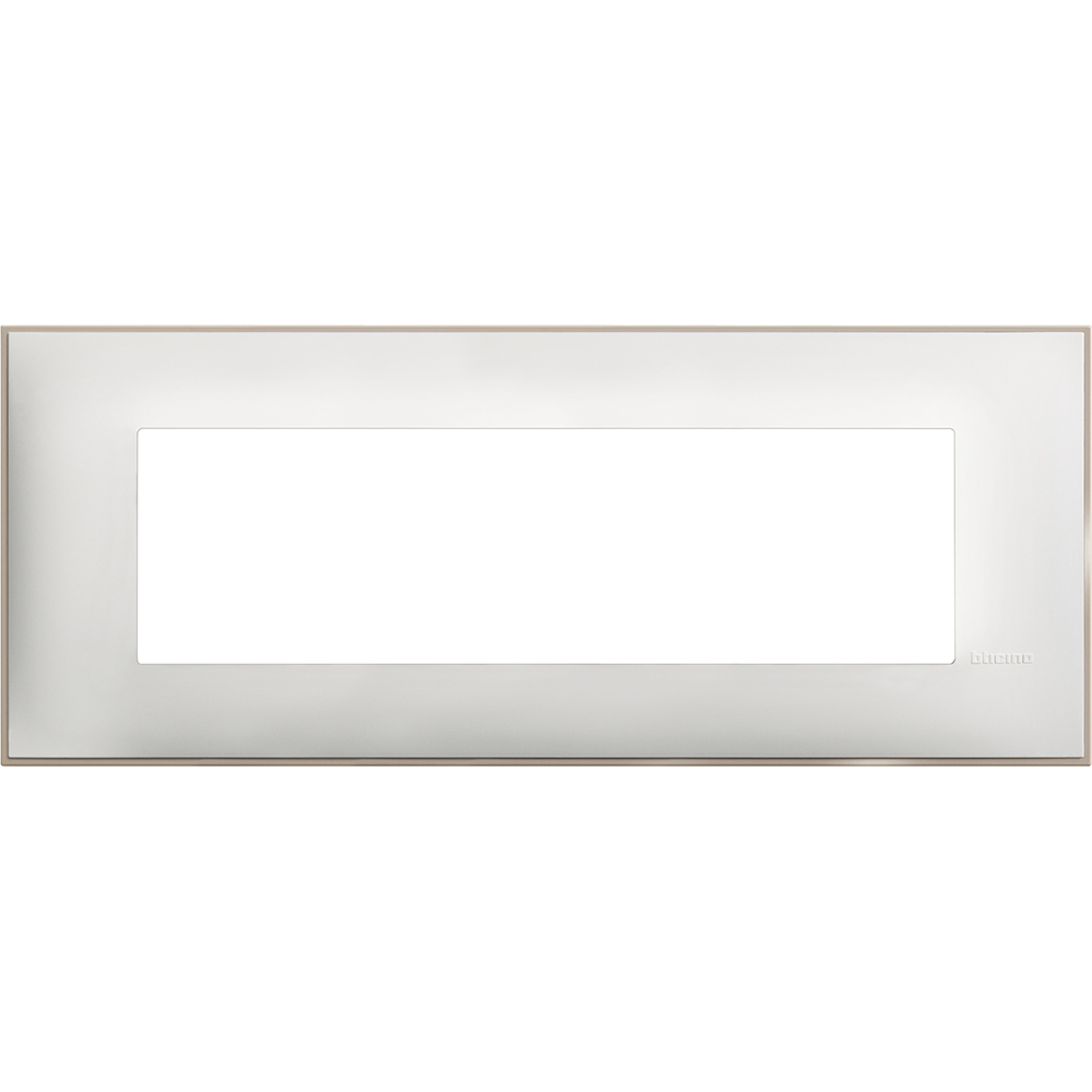 BTICINO - R4807WS cover plate - 7 centered module - White satin