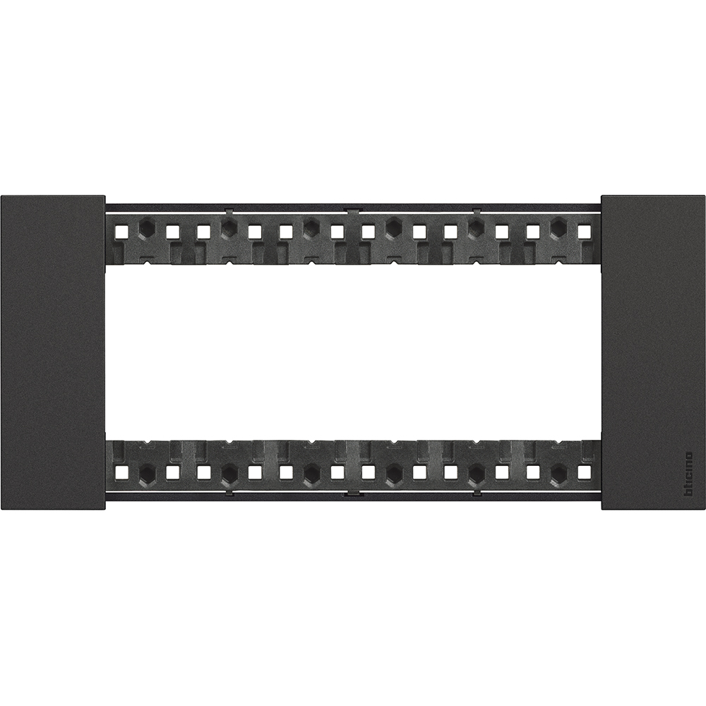 BTICINO - KA4806KG 6 modules Living Now Plate - black - material: tecno polymer