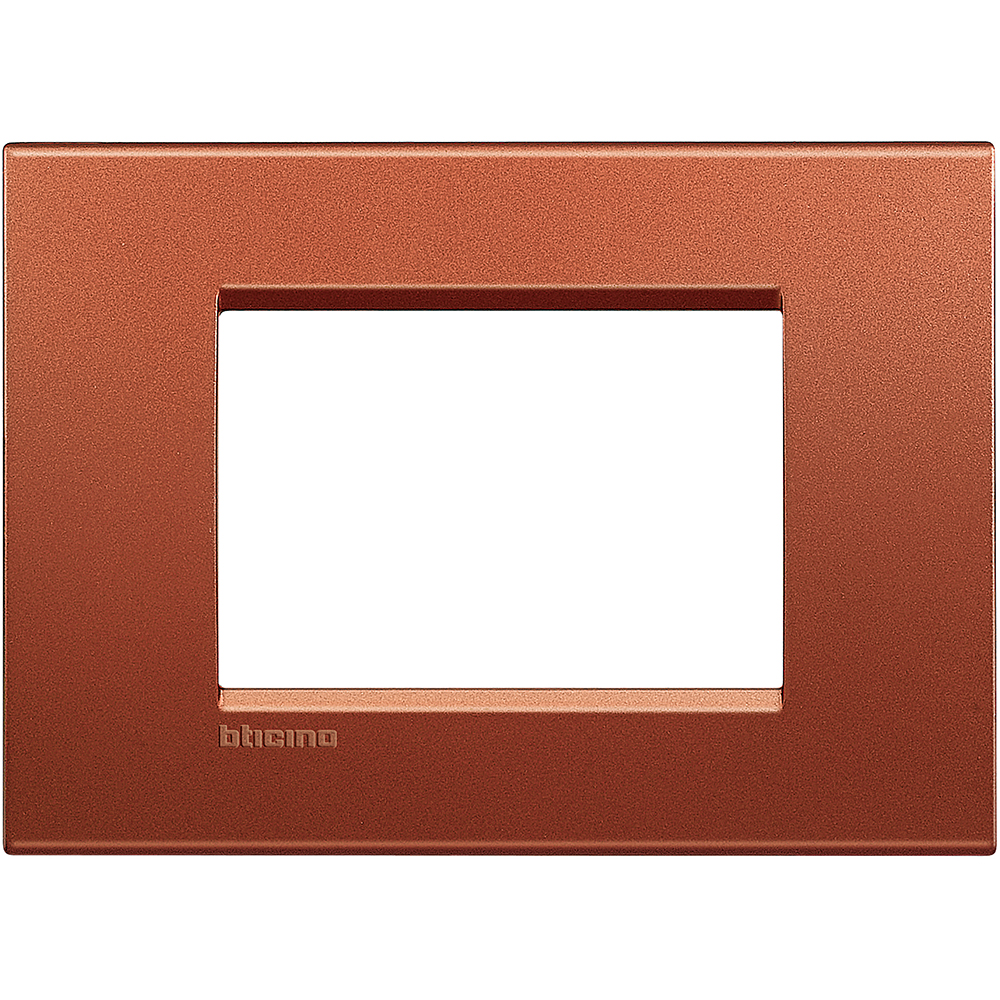 BTICINO - LNA4803RK Square cover plate 3 modules - brick 