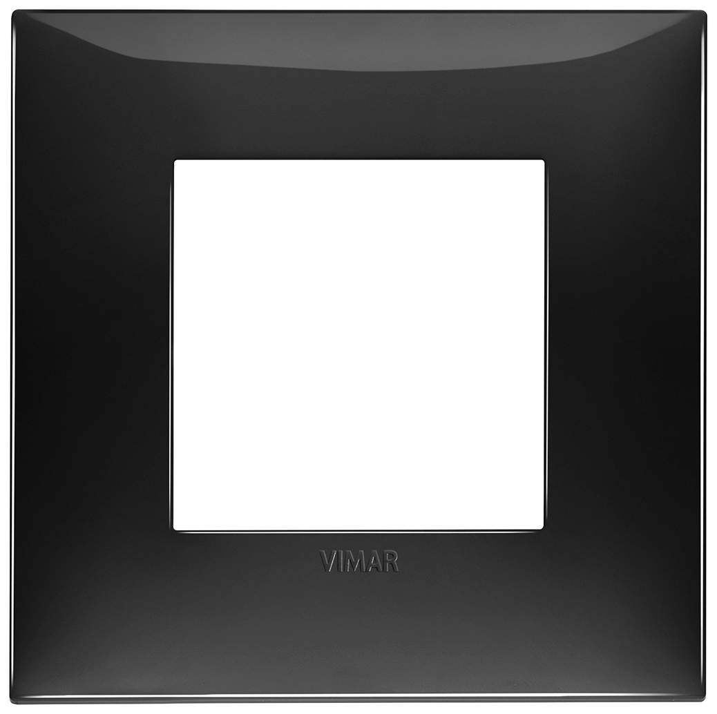 VIMAR - 09662.04 cover plate - 2 centered module black color NEVE UP