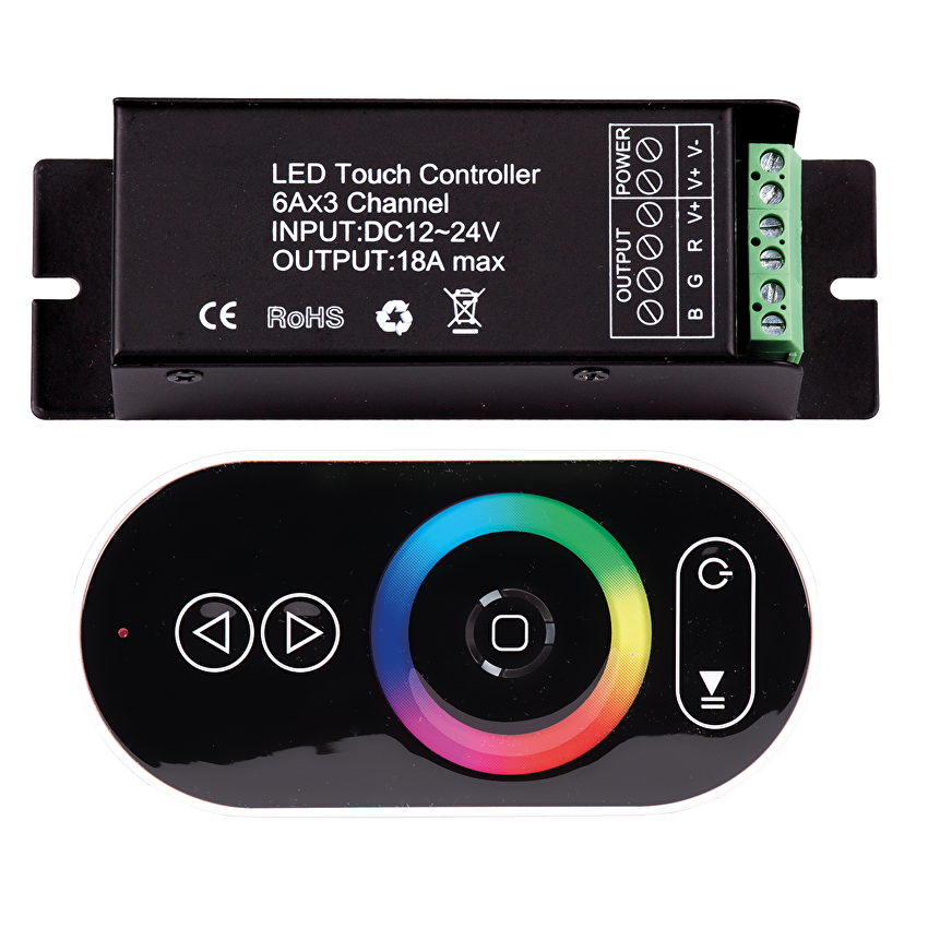 ULTRALUX - RGBRFC5T RF TOUCH CONTROLLER FOR RGB LED LIGHTS 216W