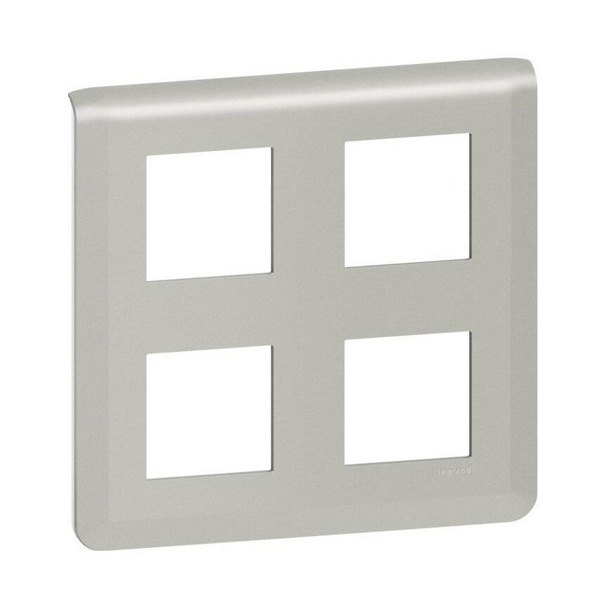 LEGRAND - Plate Mosaic - 2 x 2 x 2 modules - alu 79338L