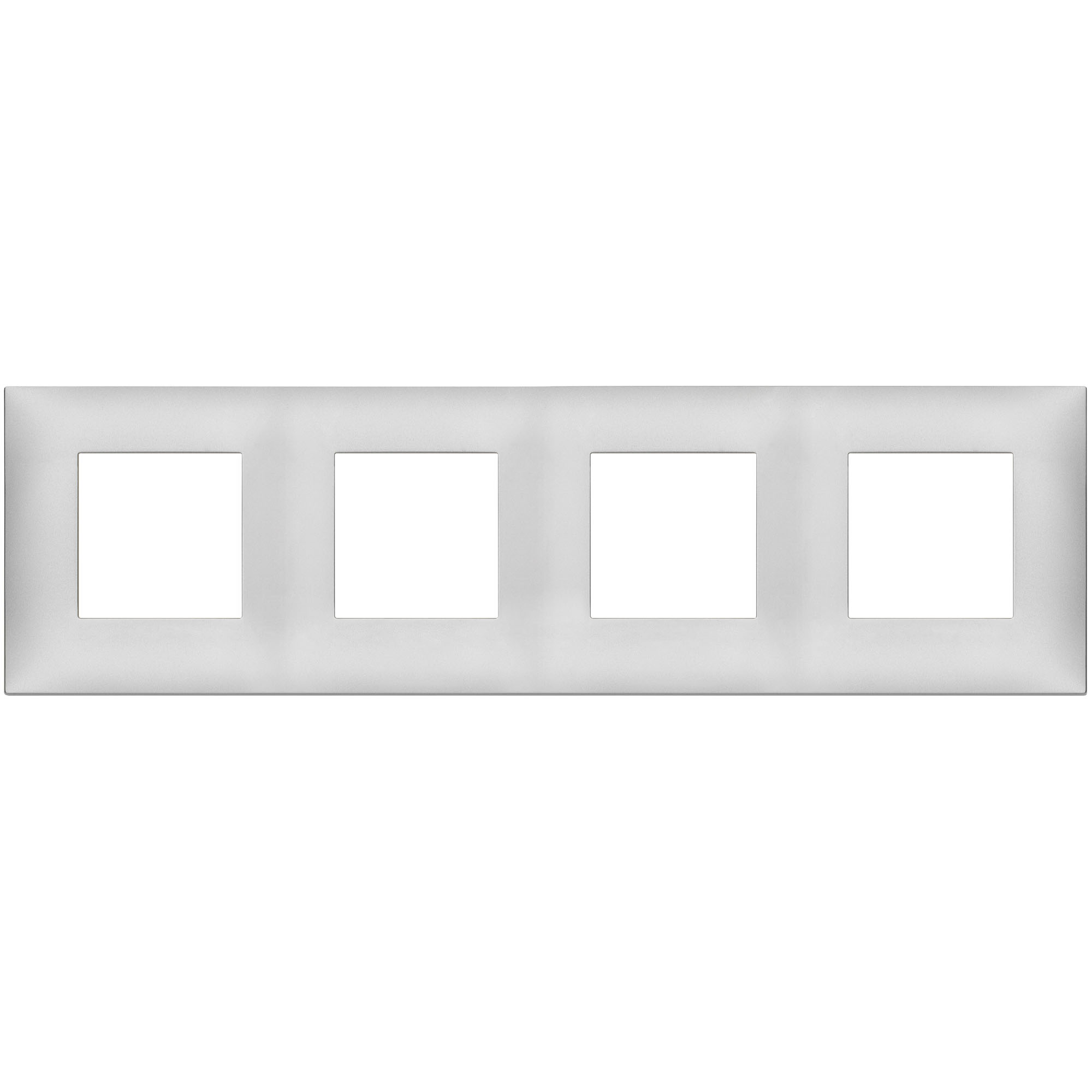 VIMAR - 09668.21 cover plate - 2+2+2+2 horizontal/vertical installation modules matt silver color NEVE UP