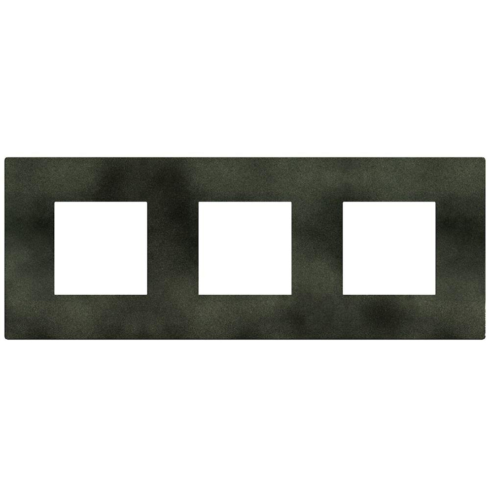 BTICINO - cover plate 2+2+2 modules Dark Green Light Now YA4802M3DG