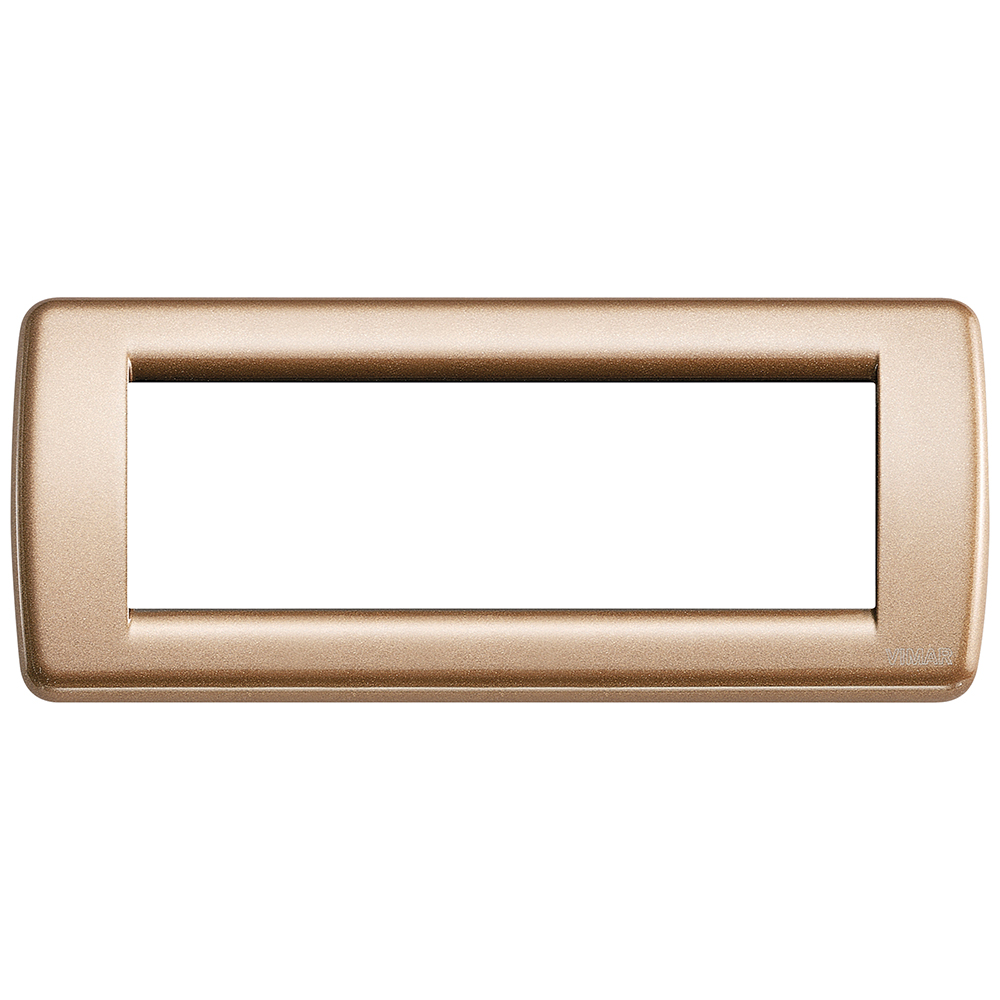 Plaque Vimar Rondo Métal – 4 Postes, Bronze – Série Idée – Finition Métal