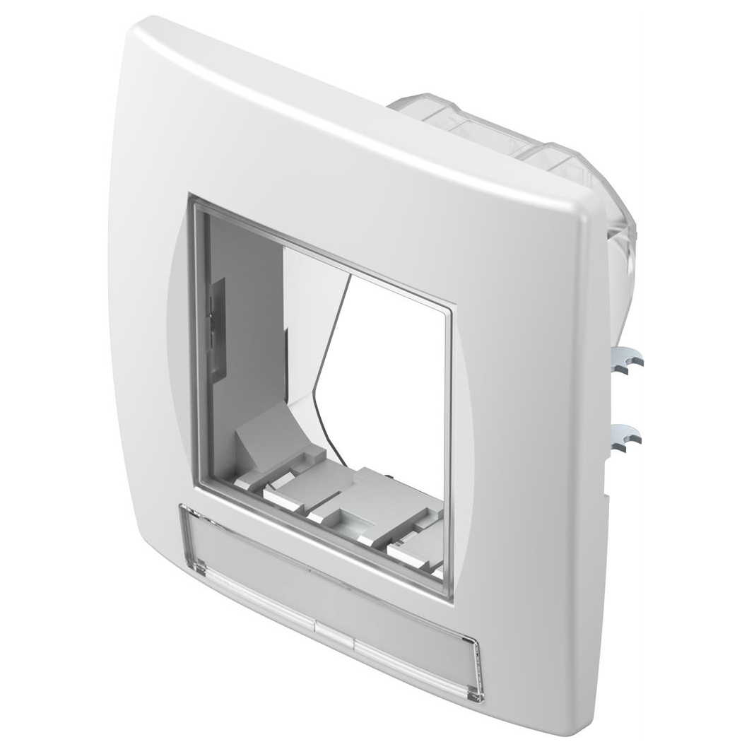 TEM - CM23PW Frame 2M IP44 for sockets, color White gloss, Modul