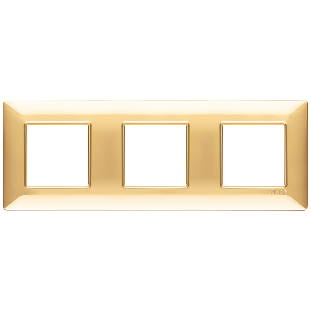 VIMAR - 14644.24 - Plate 6M (2+2+2) 71mm techn.polish-gold