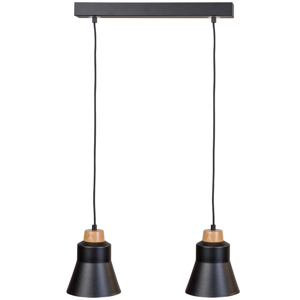 LIS LIGHTING - pendant luminaire WOOD 5804Z-H02 E27, 2x40W, H:100, D ...