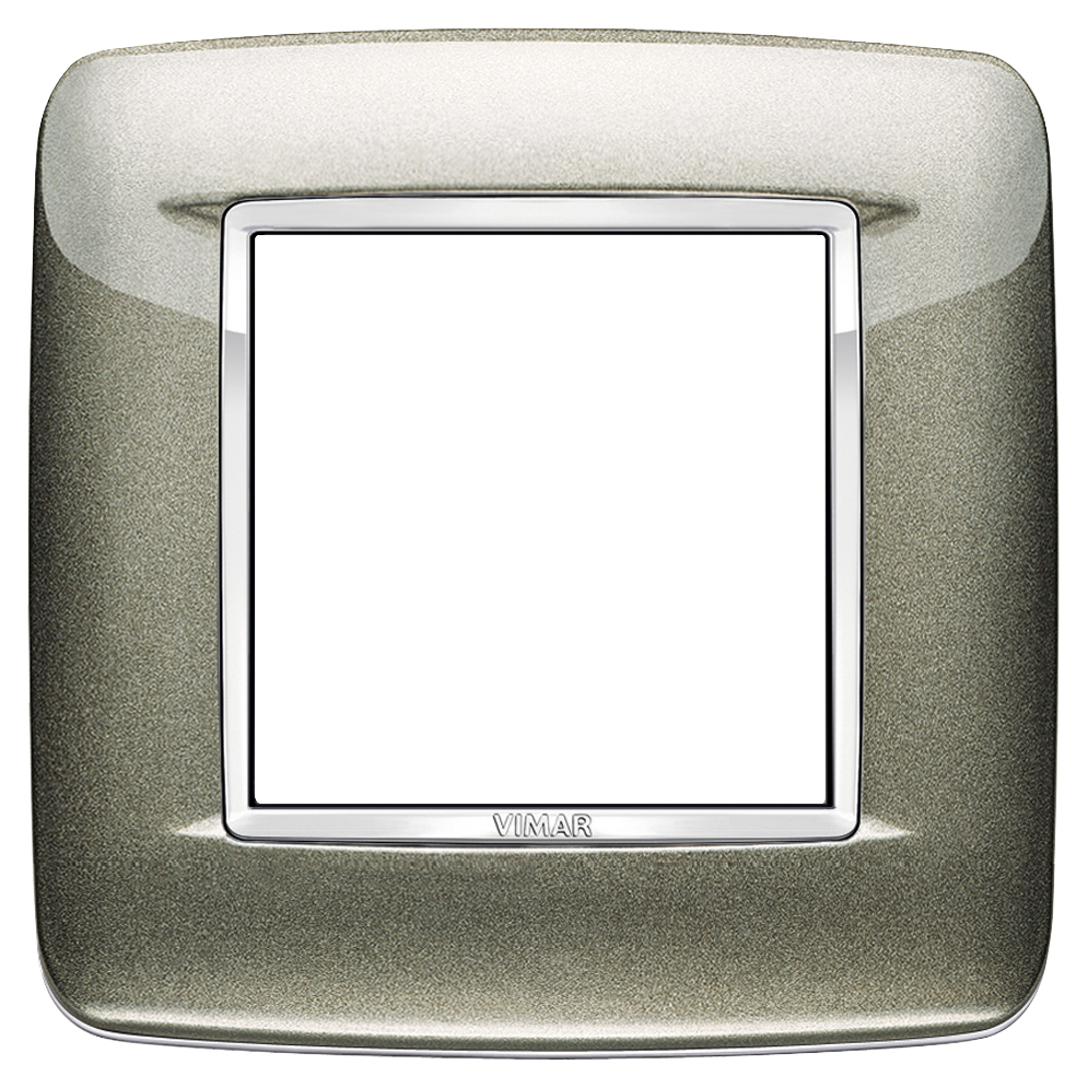 VIMAR - 20672.C08 - Round plate 2M Bright titanium