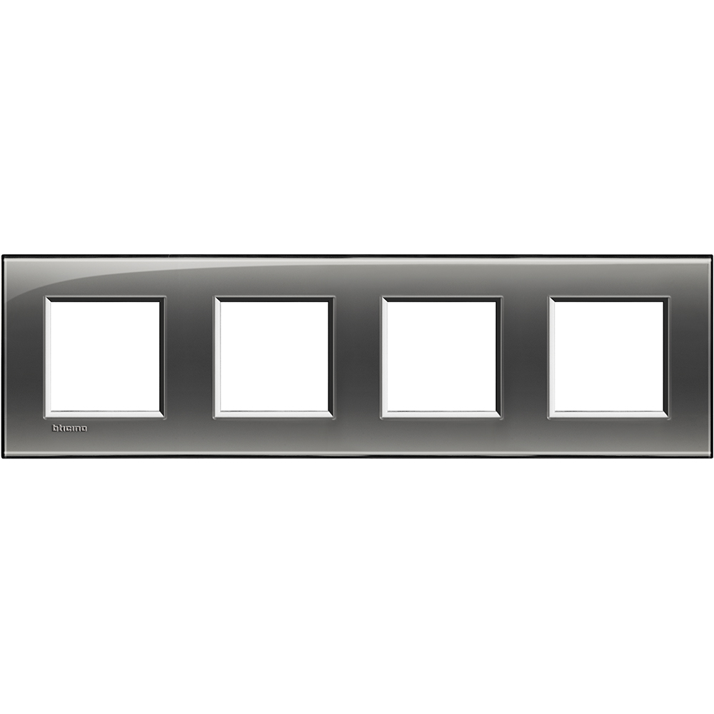 BTICINO - LNA4802M4KF Square cover plate 4х2modules -London fog-technopolymer
