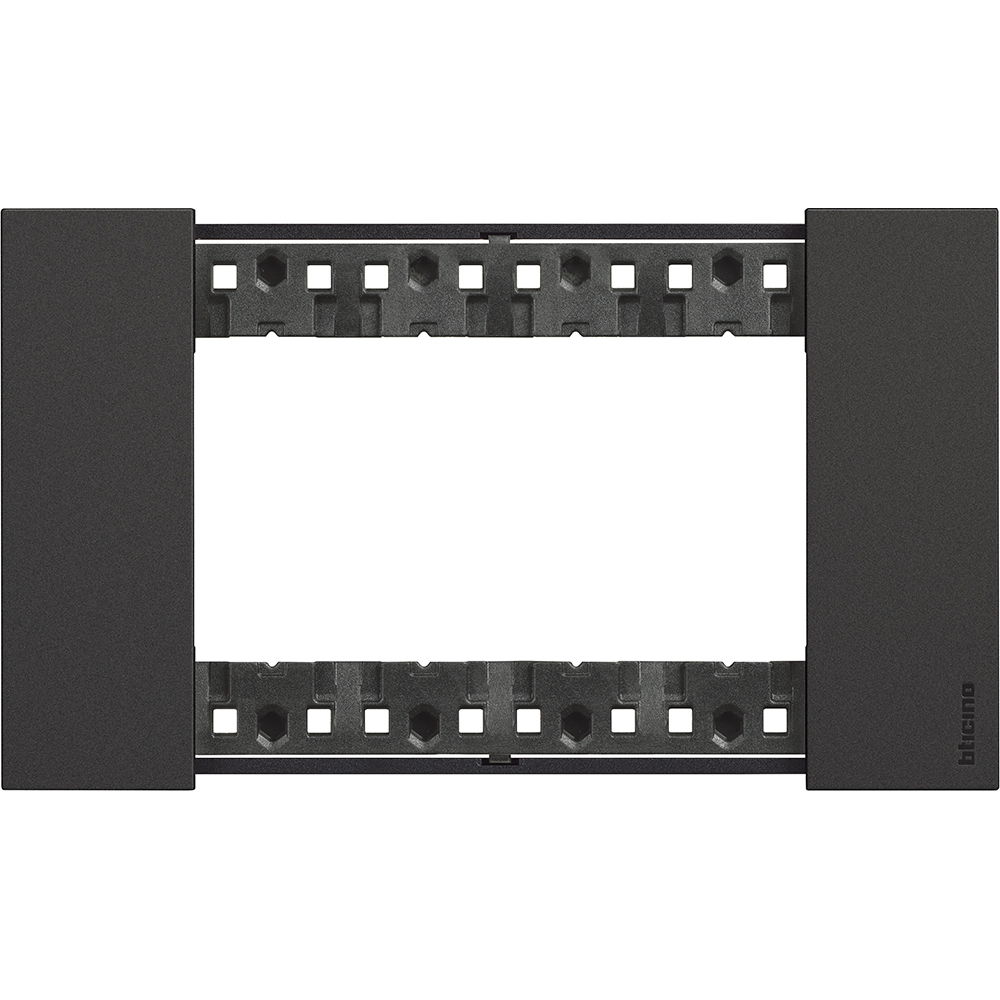 BTICINO - KA4804KG 4 modules Living Now Plate - black - material: tecno polymer